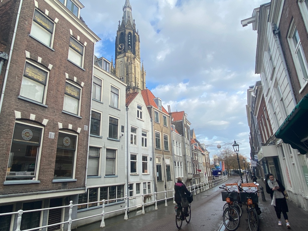 Groene wissen Delft oude binnenstad wandeling
